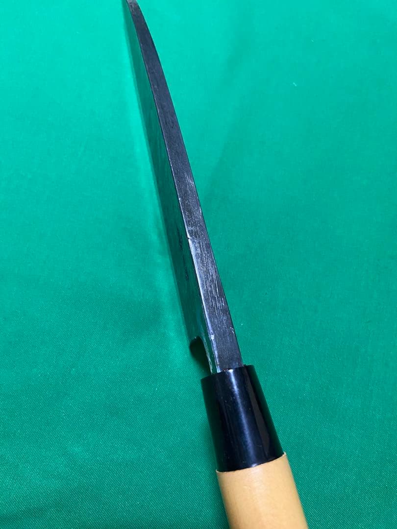 土佐打刃物 黒打両刃出刃包丁 青二鋼 7寸