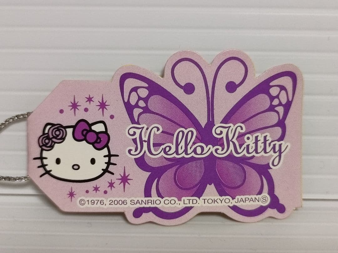 レア】ご当地キティ 蝶 ハローキティ 根付 キティ ストラップ 紫