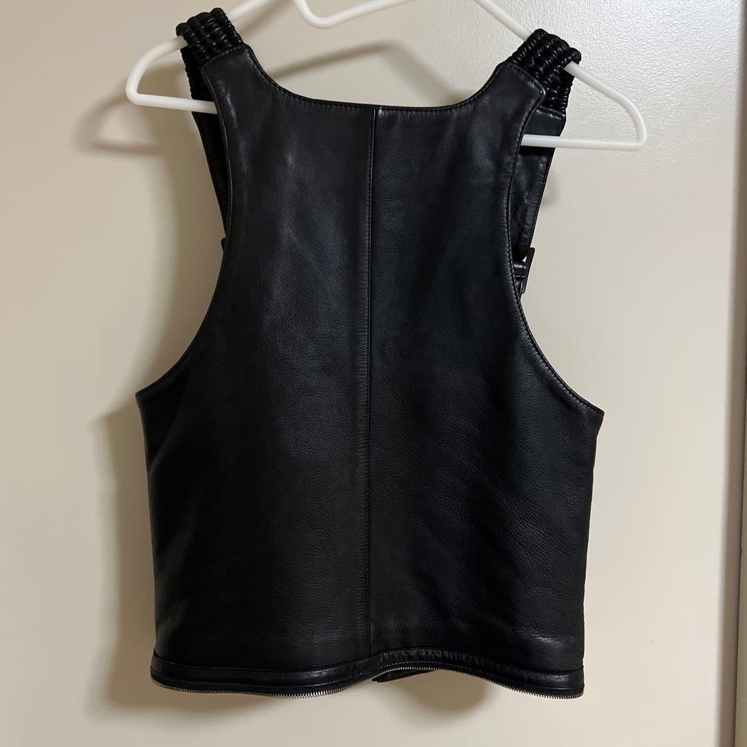 UNUSED レザー ベスト - メルカリ