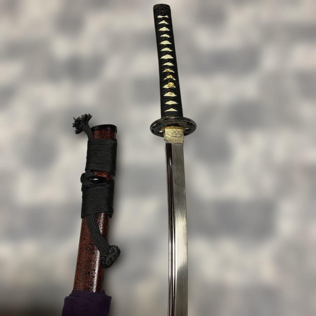 豪華模造刀(刀袋付) 坂本龍馬拵え 黒柄 龍彫透し丸鍔 - メルカリ