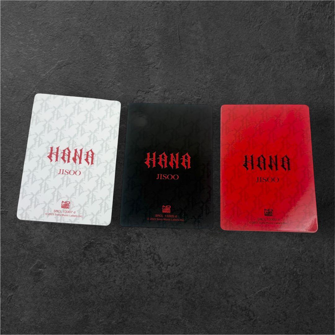 HANA ジス トレカ JISOO 3枚セット ROSE トレーディングカード - メルカリ