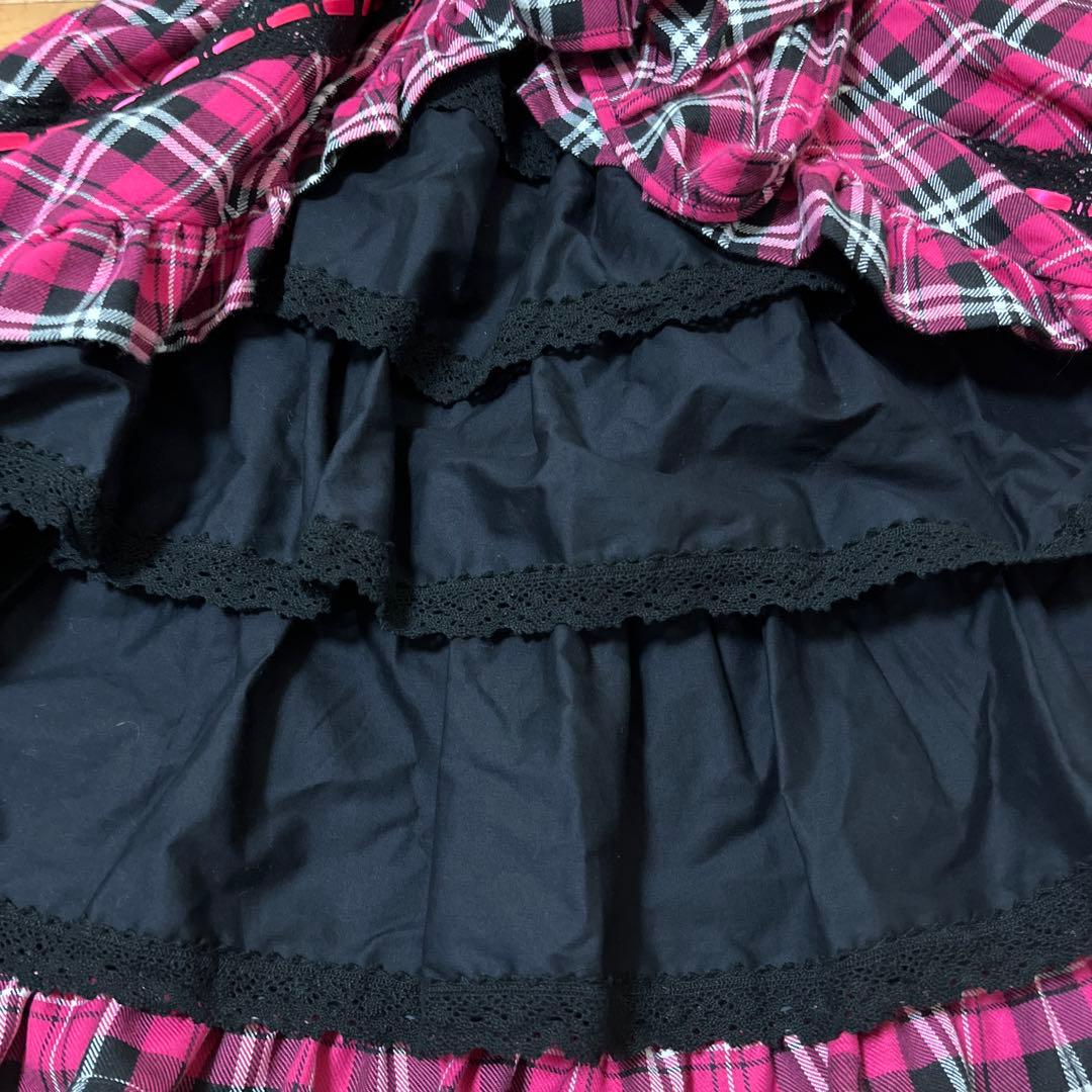 ま*む様 BABY タータンチェックリボンシャーリングプリンセス