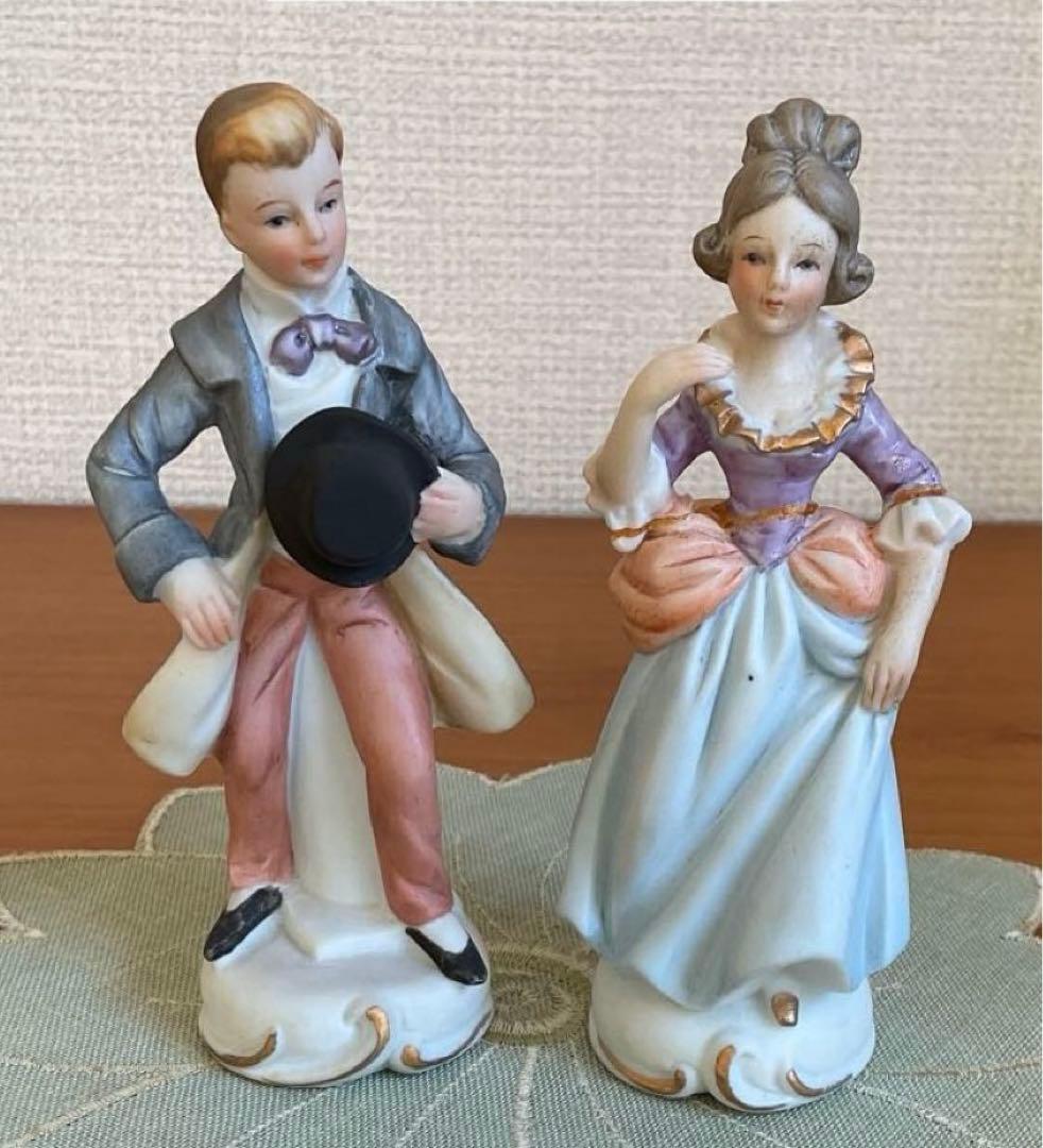 瀬戸ノベルティ陶器人形 陶器置物 昭和レトロ アンティークドール 瀬戸