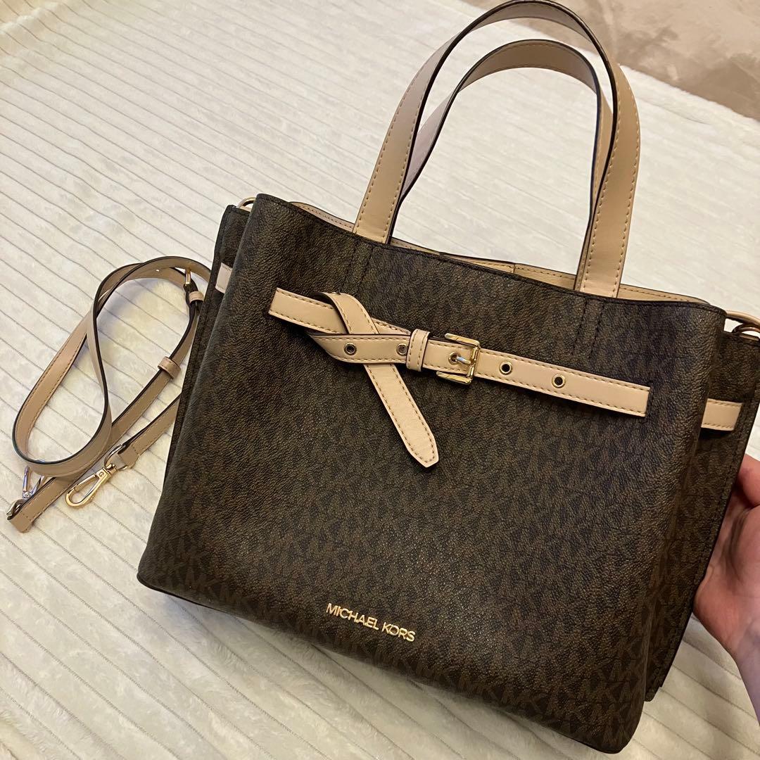 マイケルコース エミリア サッチェル ショルダーバッグ ハンドバッグ 公式アウトレット】EMILIA サッチェル スモール - MKシグネチャー