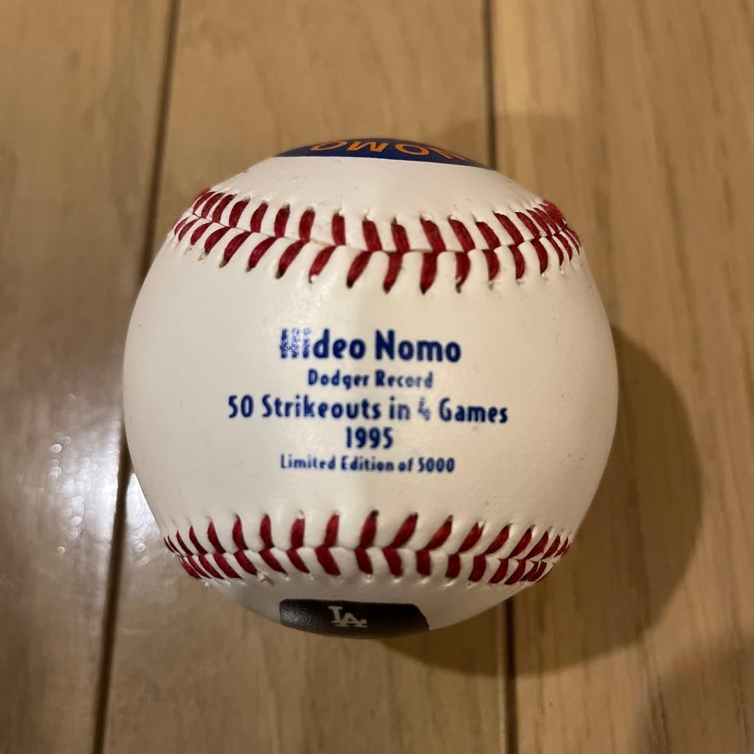 野茂英雄　メジャー三振記念、限定ボール Yahoo!オークション -「野茂英雄サインボール」の落札相場・落札価格