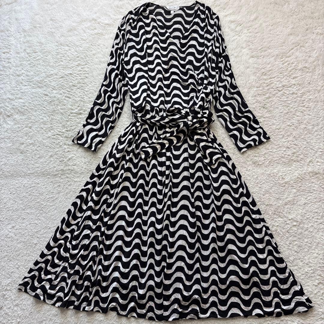 マックスマーラ 白タグ カシュクール風ジャージーワンピース