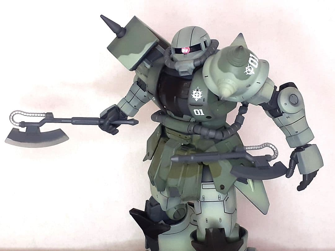 【塗装済完成品】HG 1/144 高機動型ザク 地上用　量産型カラー ドアン機 機動戦士ガンダム ククルス・ドアンの島」に登場する「HG 高機動型ザク