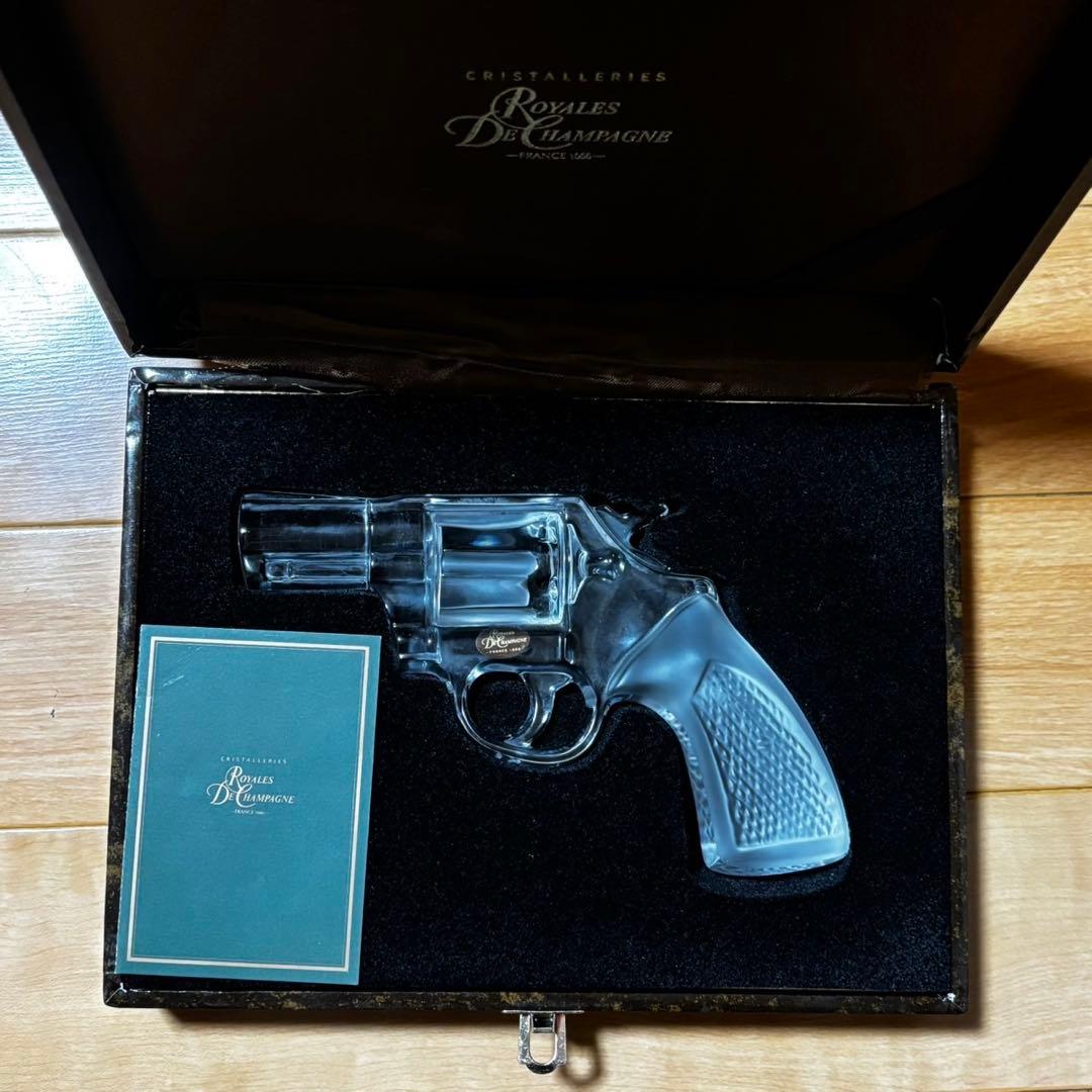 美品 ロイヤル ド シャンパーニュ リボルバー 銃 クリスタル ガン FARSAN FS-0113 メタル ミニ モデルガン リボルバー - シルバー