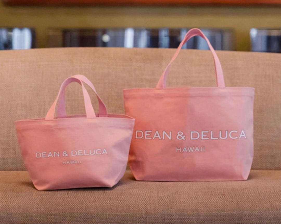 DEAN & DELUCA ハワイ　エコバッグセット ピンク 7月のハワイまとめ：「ディーン＆デルーカ」から限定トートバッグ発売
