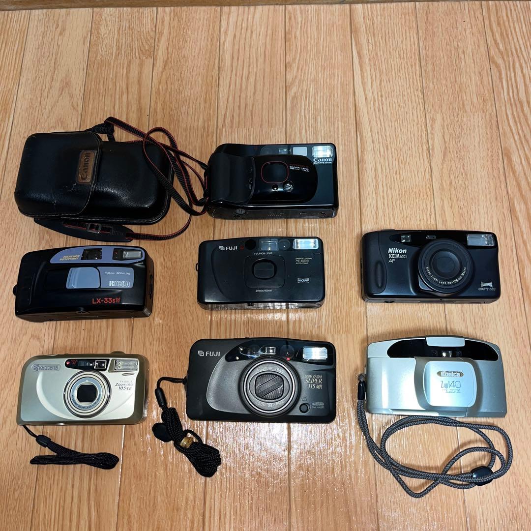 コンパクトフィルムカメラ 7台セット 通電確認済 一部ジャンク品も有