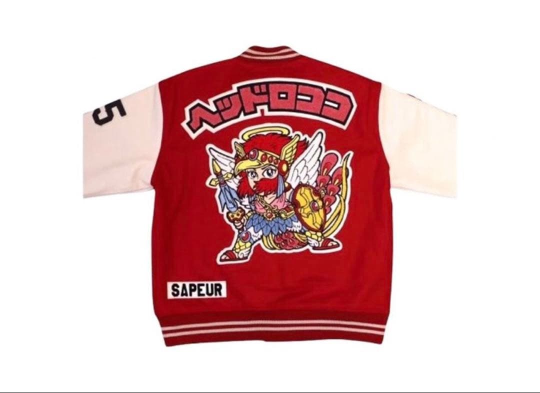 ジャケット・アウター SAPEur x Bikkuriman Varsity Jacket \"Red\"