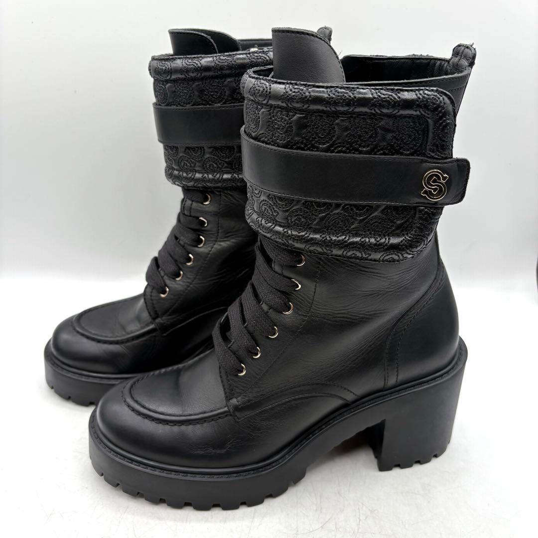 美品✨ サルヴァトーレフェラガモ ランディングブーツ サイドジップ 【6.5c】