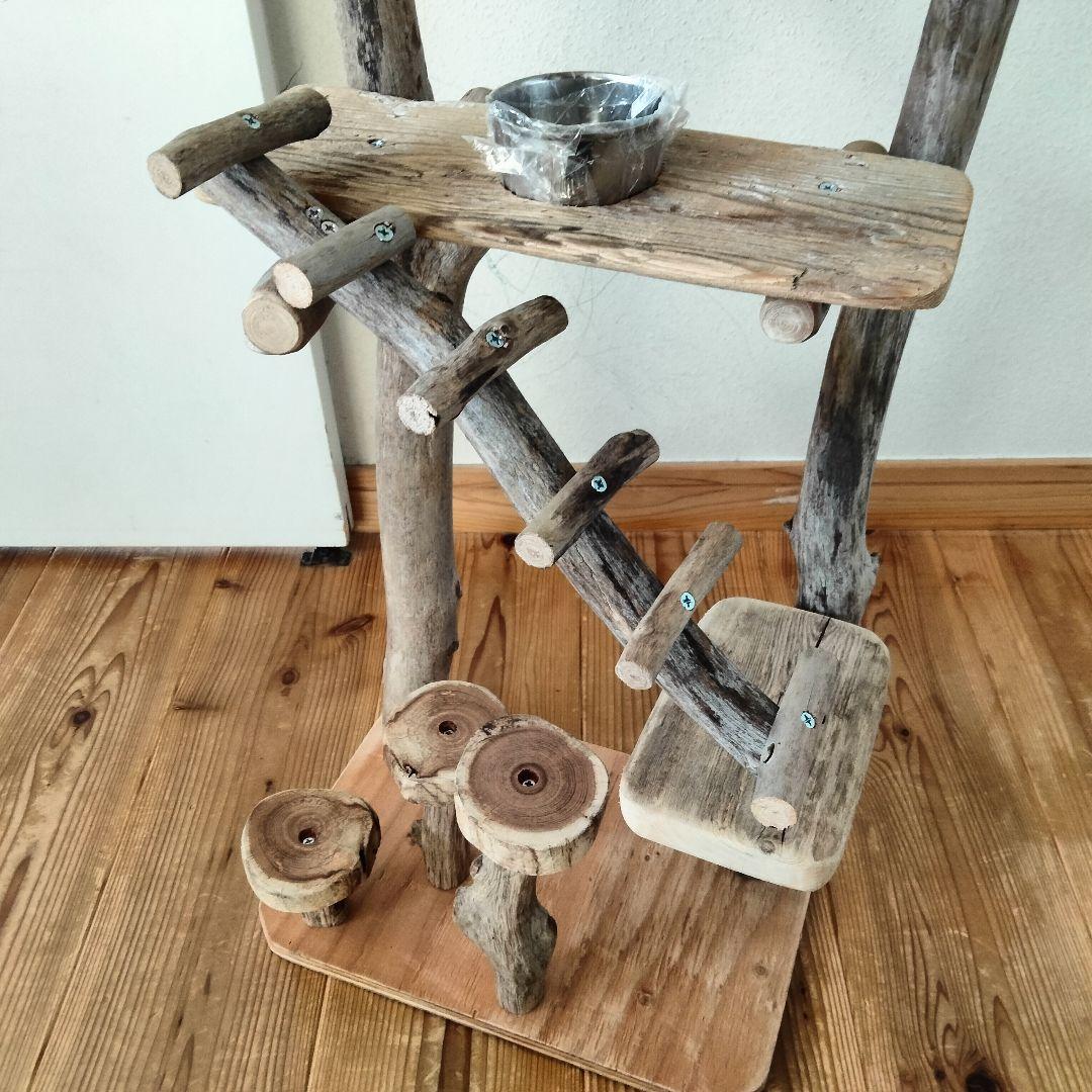 バードアスレチックジム大型 ㊶ 天然木 自然木 流木 インコ おもちゃ