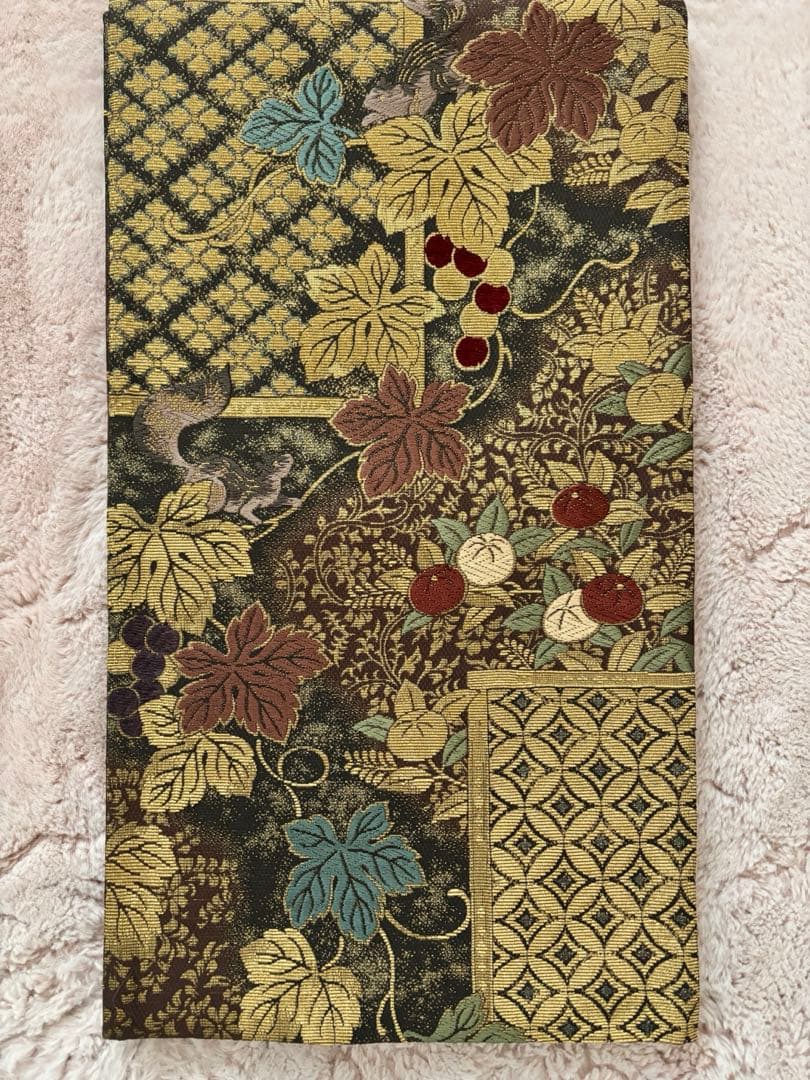 金華山織 五穀豊穣 全通袋帯 金糸 - メルカリ