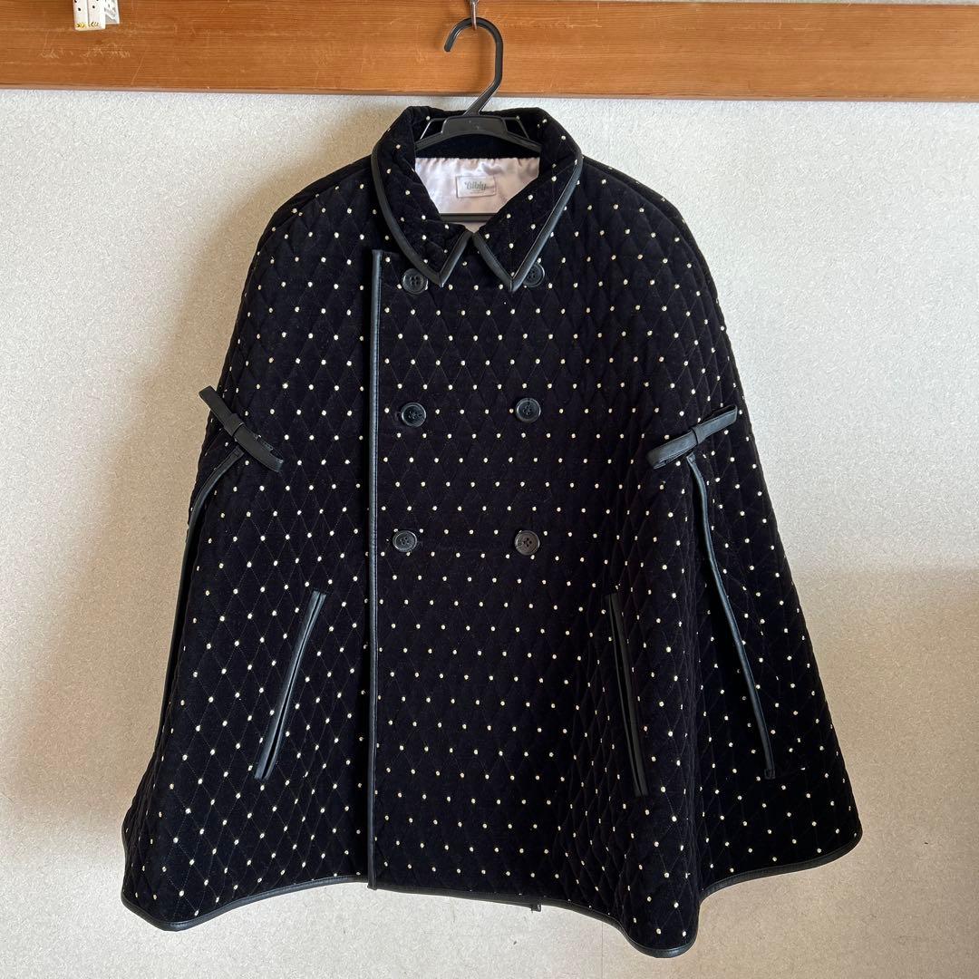 Bibiy. ビビィ ODETTE CAPE ドット柄 ポンチョ・ケープコート