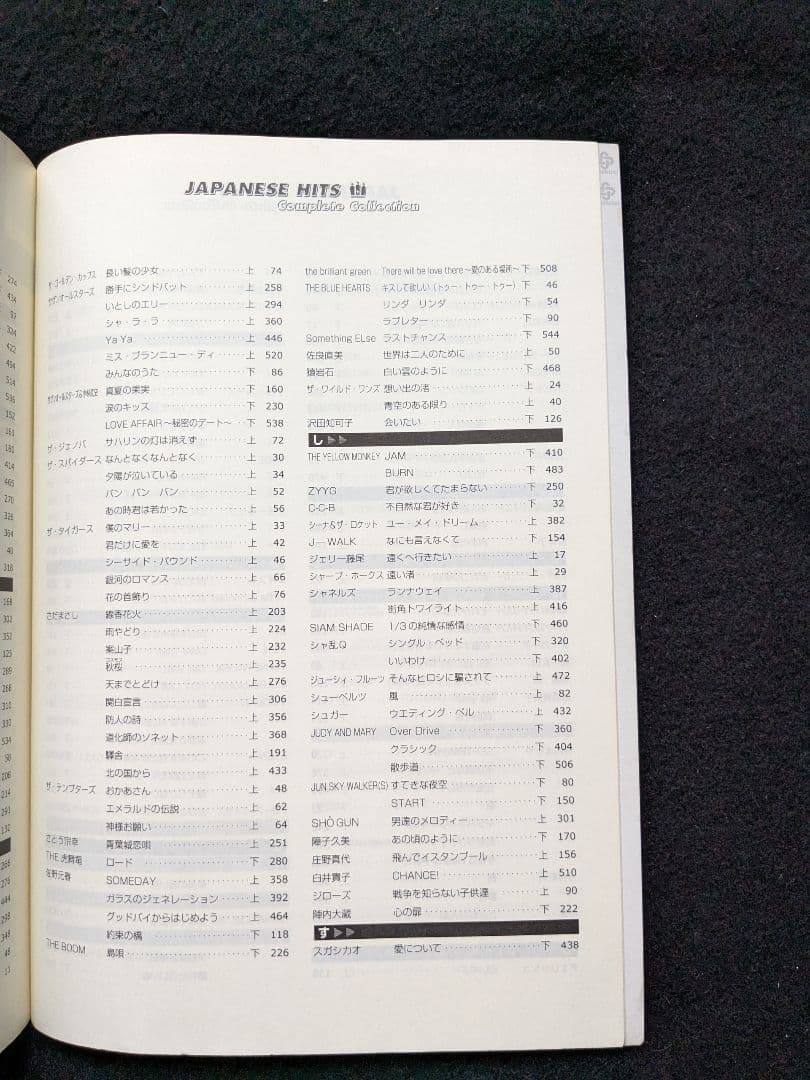 ジャパニーズヒット大全集 荒井由実 杏里 大滝詠一 ZARD 山下達郎 楽譜