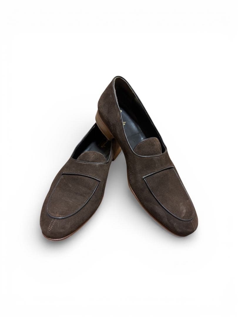 つかさFerrante スエード ローファー ブラウン FERRANTE - 【ISEO/ラバーソール】スエード コインローファー