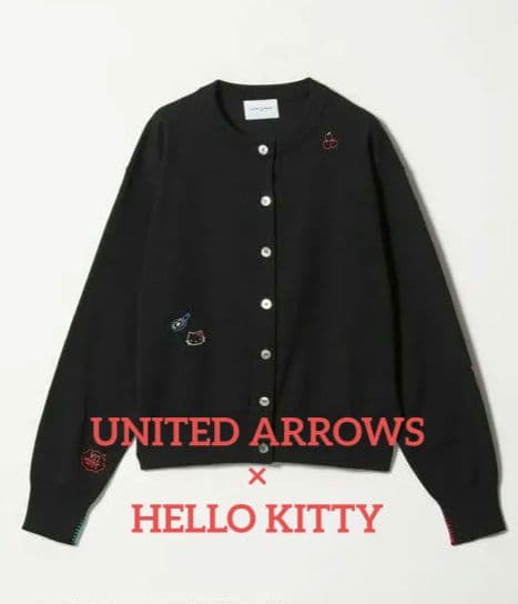HELLO KITTY×UNITED ARROWSエンブロイダリーカーディガン HELLO KITTY × UNITED ARROWS＞エンブロイダリー カーディガン