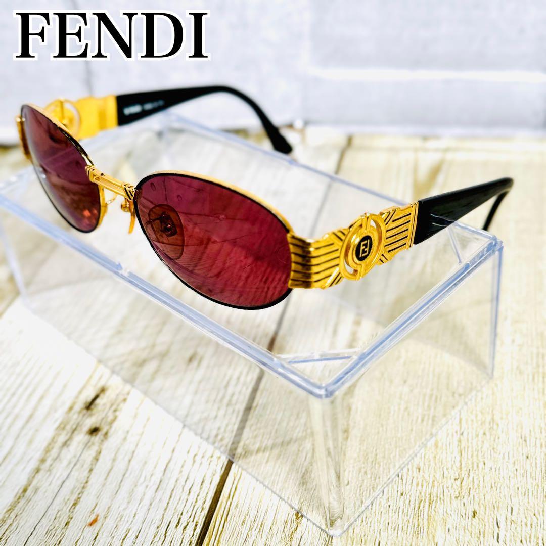 激レア FENDI フェンディ サングラス サイドロゴ イタリア製 ズッカ