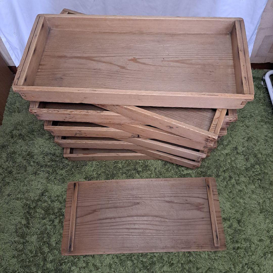 昭和レトロ もろぶた 餅入れ 木箱 ばんじゅう もち箱 9箱+蓋セット