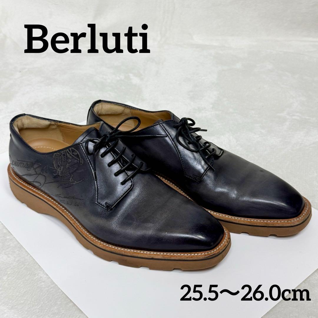 ベルルッティ レザーシューズ カリグラフィー アレッシオ パティーヌ サイズ7 極美品 定価35 7万円 ベルルッティ 最新型 アレッサンドロガレ