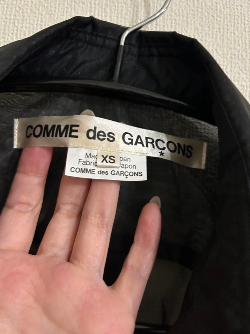 25ss 今季 コムデギャルソン チュールブラウス シアー 黒 - メルカリ