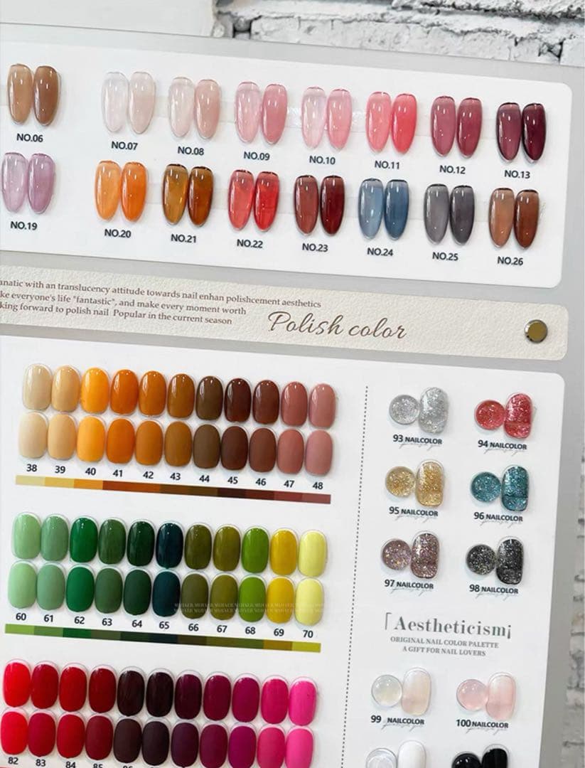 Mijiaer ジェルネイルカラー 102色カラーチャート付き - メルカリ