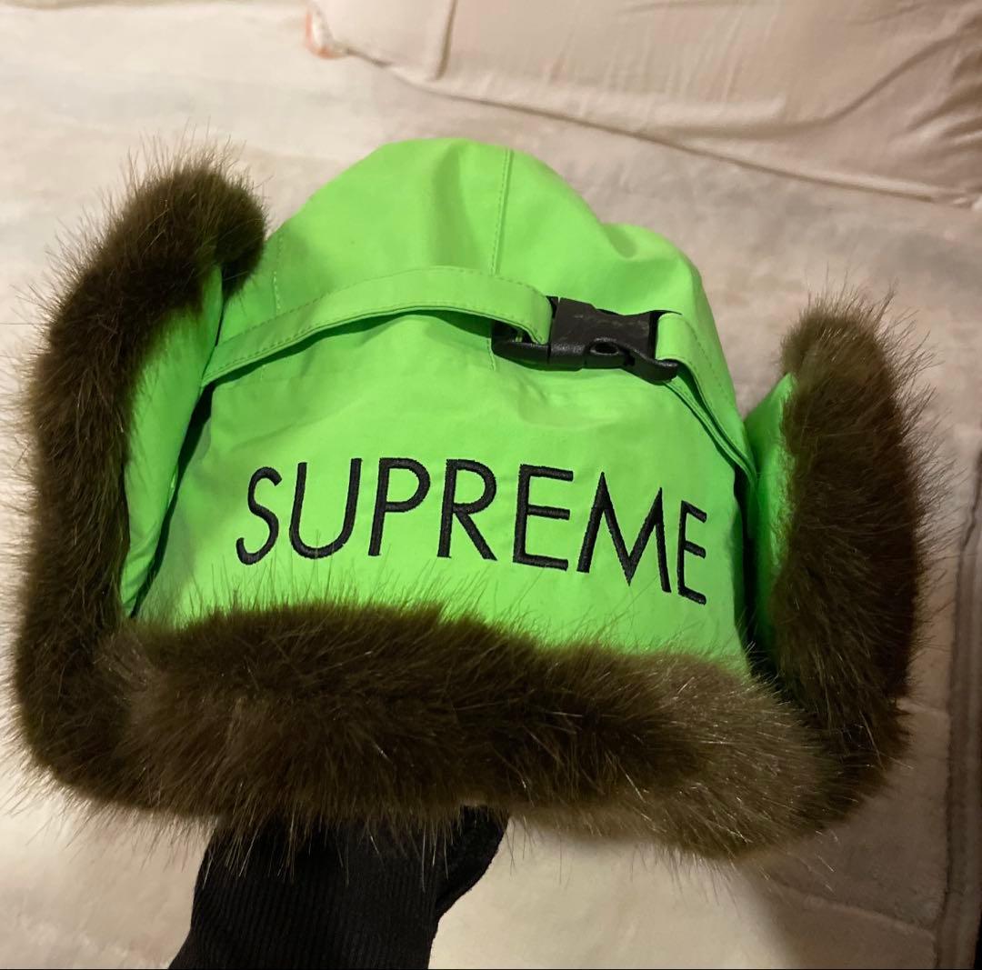 最終値下げ！SUPREME GORE-TEX フライトキャップ グリーン 中古・古着通販】Supreme (シュプリーム) 18A/GORE TEX Teped