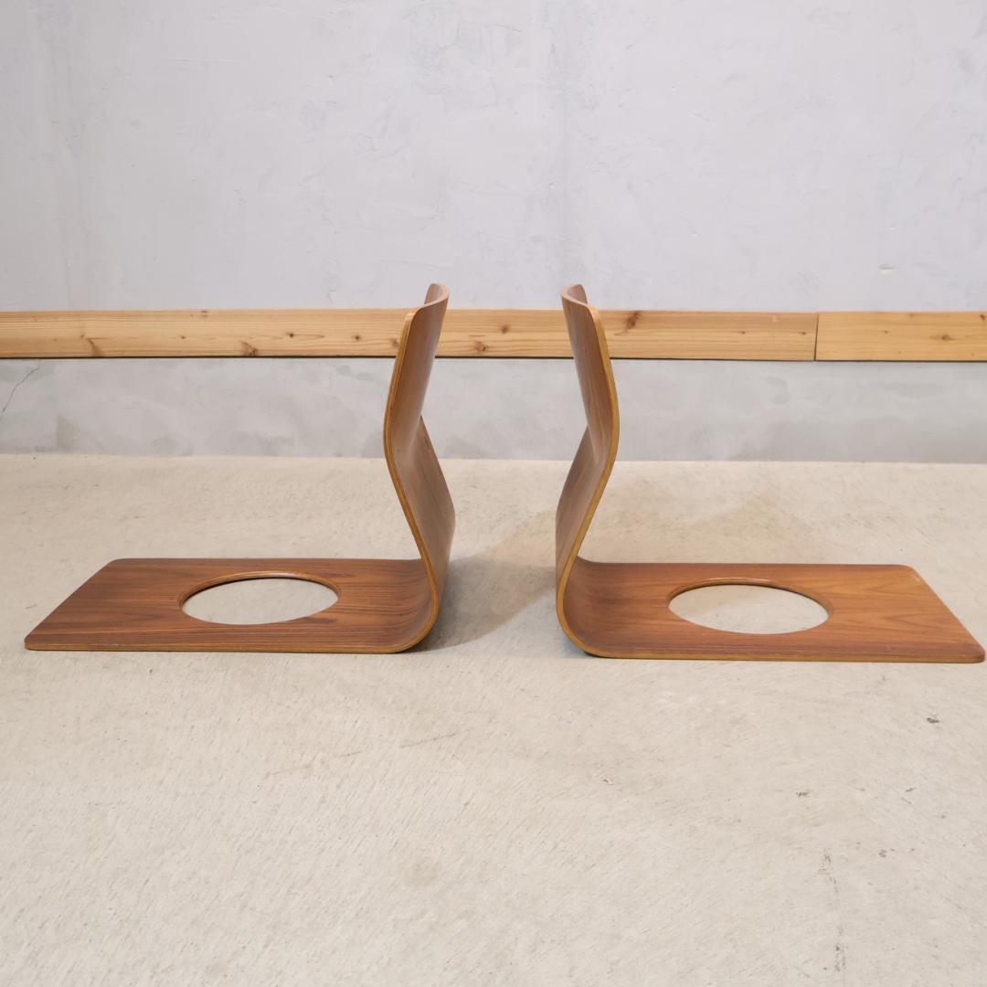 TENDO 天童木工 ローズウッド 曲げ木 座イス 2脚セット 藤森健次