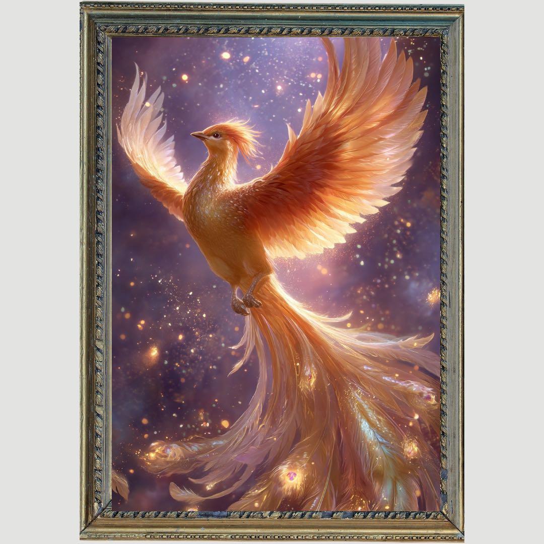 P1326 鳳凰・火の鳥 【開運風水絵画風アート】 - メルカリ