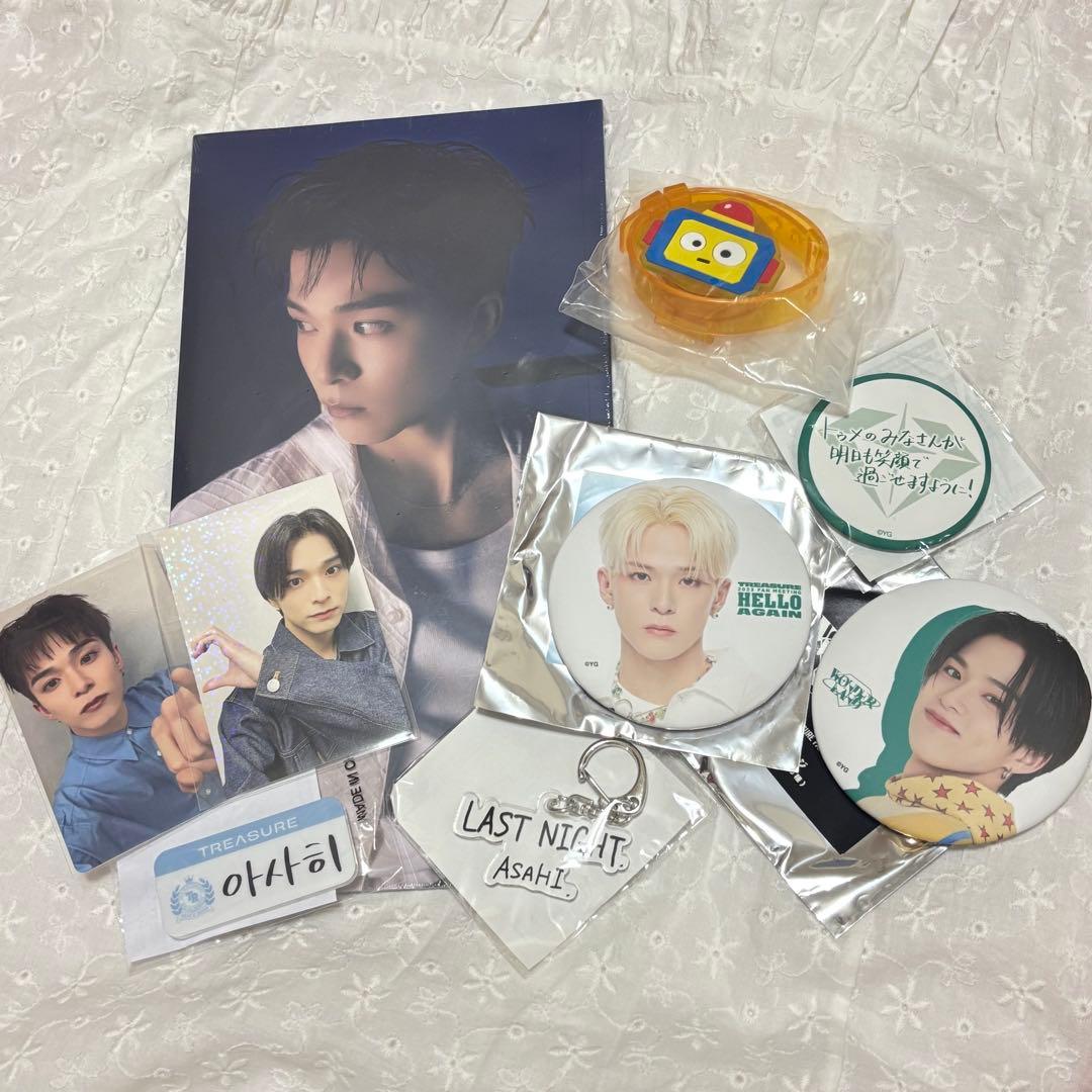 B*読様 treasure カプセルトイ アサヒ トレカ 缶バッジ yellow - メルカリ