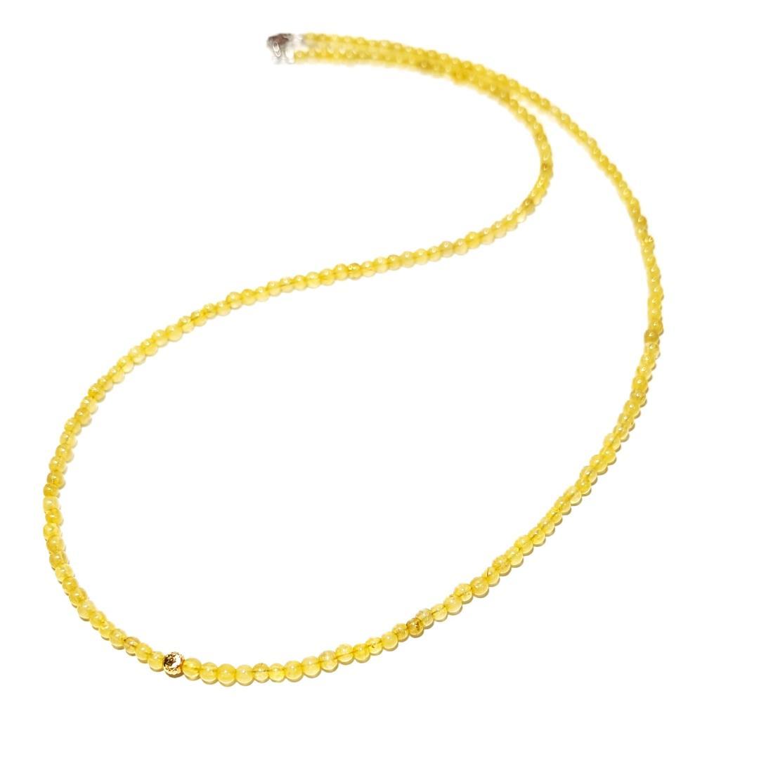 《煌めきの宿命》K18ゴールド×ゴールドルチルネックレス 贈り物 プレゼント