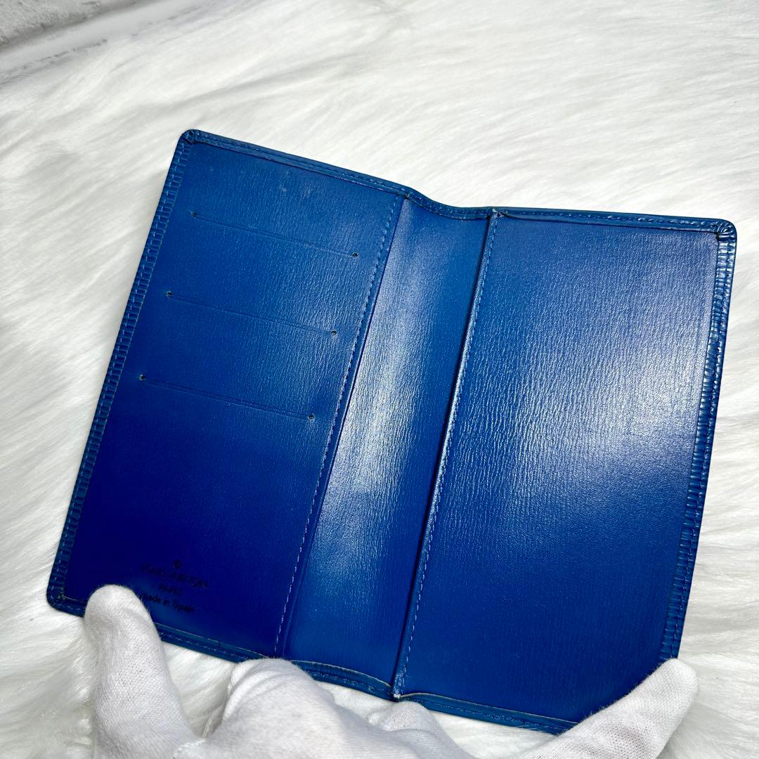 ルイヴィトン エピ 手帳カバー アジェンダ ポッシュ ブルー 青 レザー