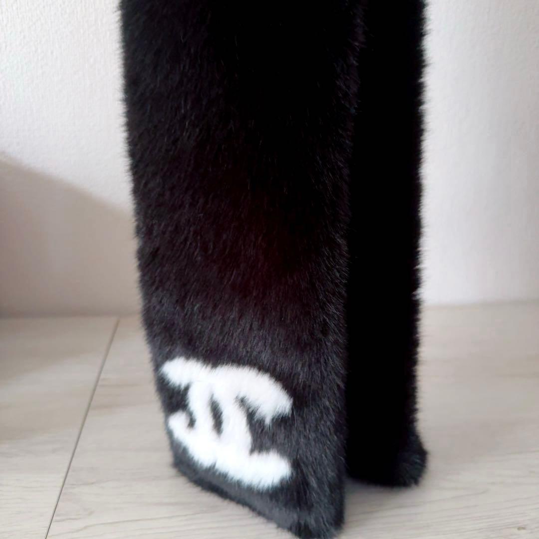 CHANELノベルティ マフラー ファー もこもこ ロング - メルカリ