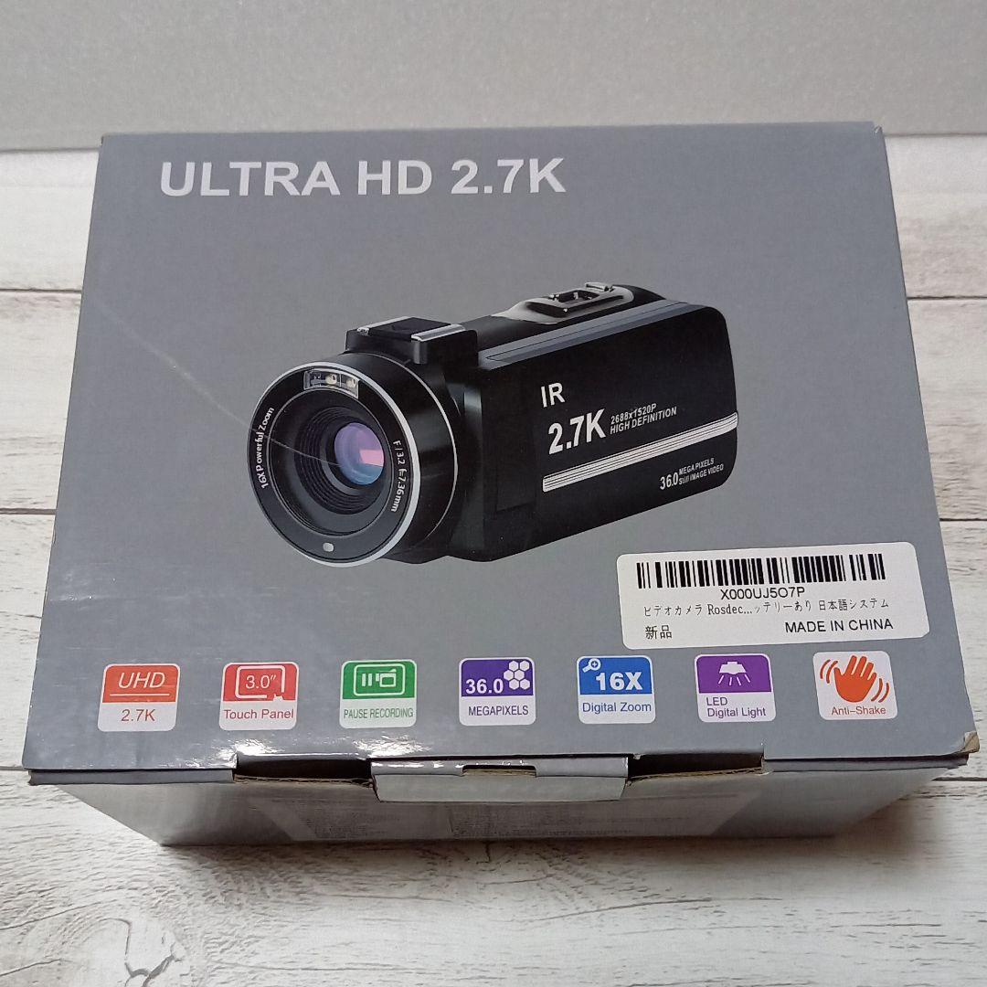 【即購入可】ビデオカメラ　Rosdeca Amazon | ビデオカメラ Rosdeca デジタルビデオカメラ HD 1080P 3600万