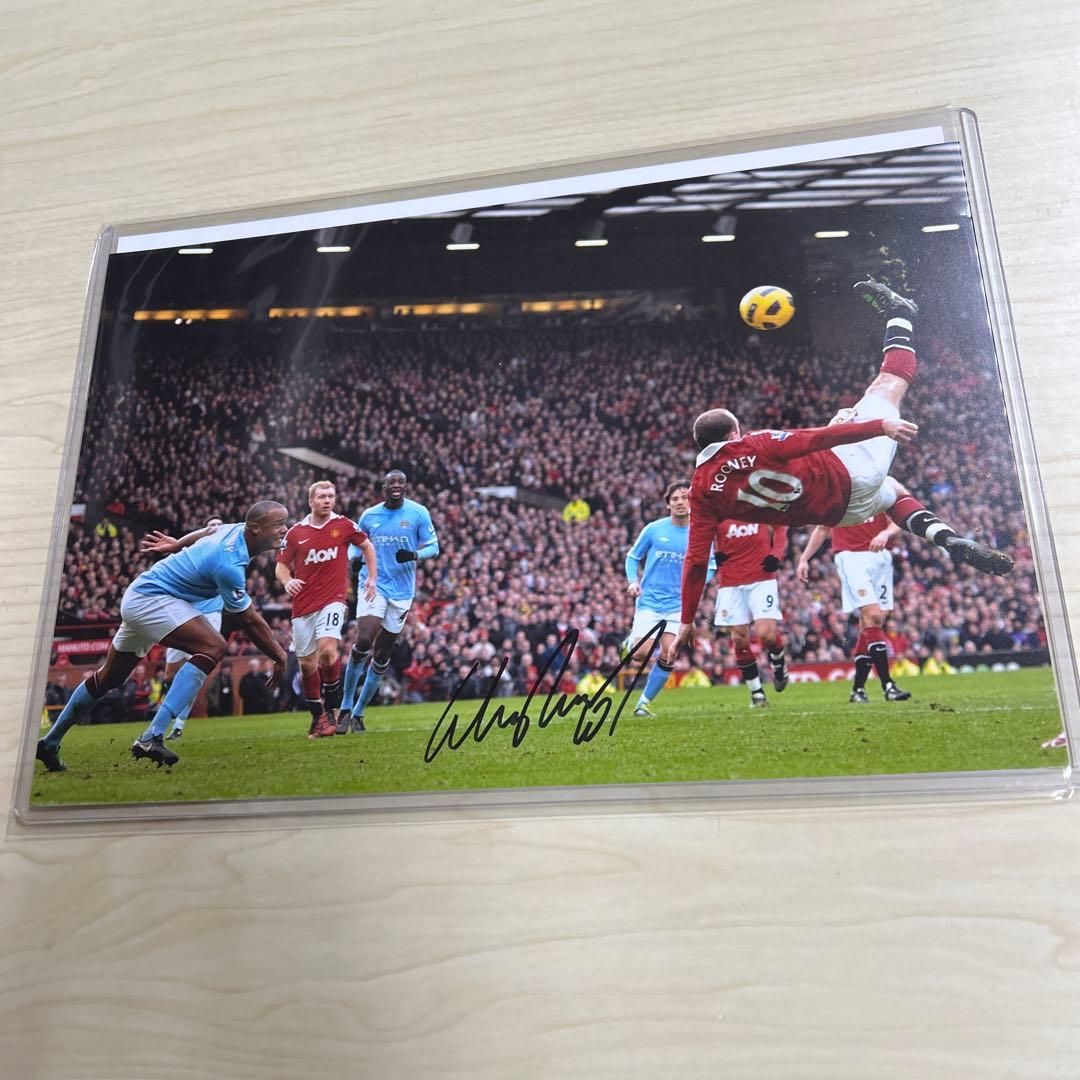ウェイン・ルーニー 直筆サイン入りフォト マンチェスター・ユナイテッド ウェイン・ルーニー 直筆サイン入りフォト マンチェスター