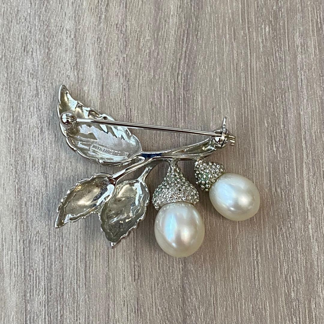 ◇MIKIMOTO ミキモトパール シルバー どんぐりモチーフ 幸運ブローチ