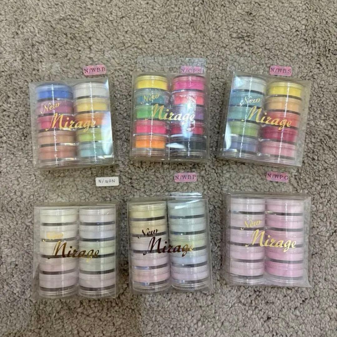 Mirage ミラージュ　カラーパウダー　6セット　まとめ売り ミラージュ カラーパウダー N/6 7g / nail mius web store