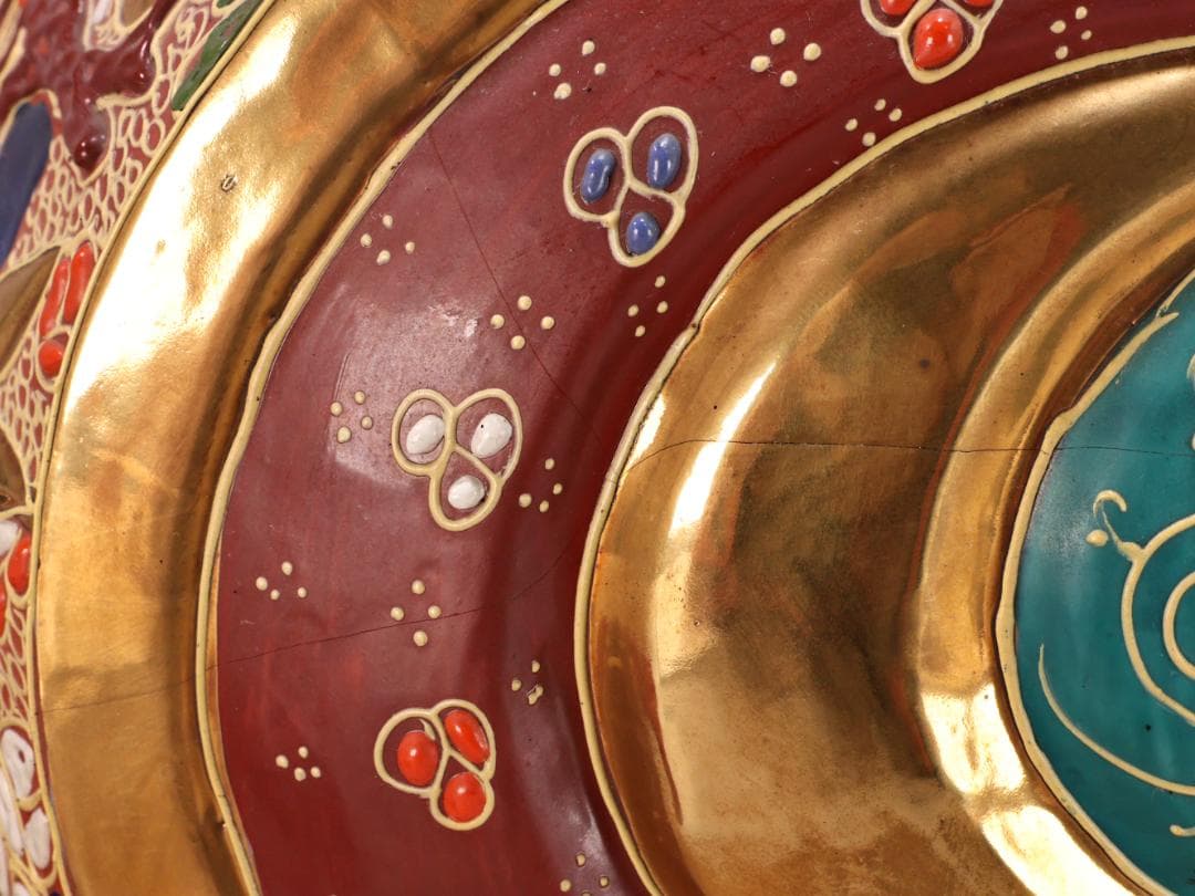 BK200 九谷焼 八幡窯 松鶴乃図 御小槌 金運 財運 開運 商売繁盛