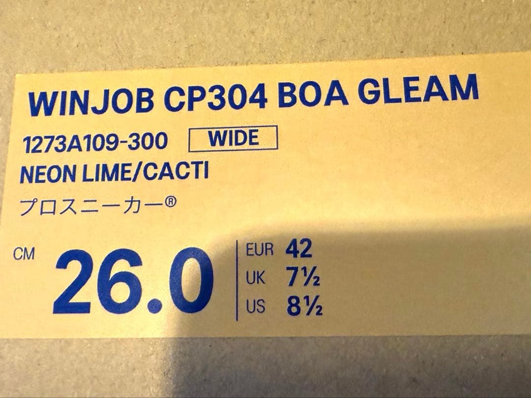 asics安全靴WINJOB CP304 BOA GLEAM 26.0WIDE