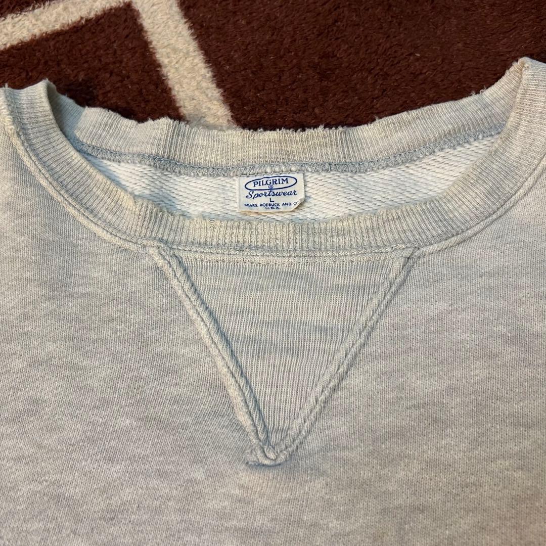 ビンテージ50sピルグリム前Vスウェット