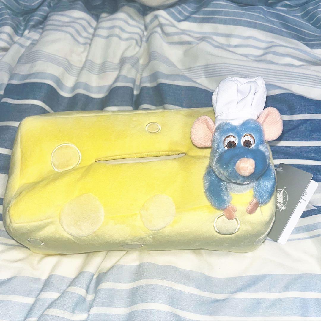 新品・未使用・タグ付き】レミー ティッシュボックスカバー チーズ