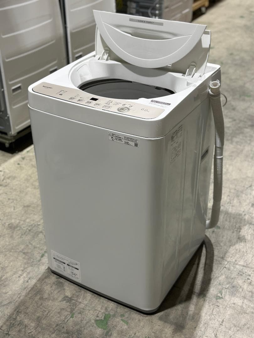 シャープ 全自動洗濯機 ES-GE6H-N 6.0kg 簡易乾燥 2023年製