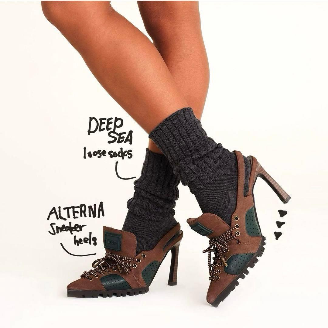 美品】YELLO ALTERNA SNEAKER HEELS スニーカーヒール - メルカリ