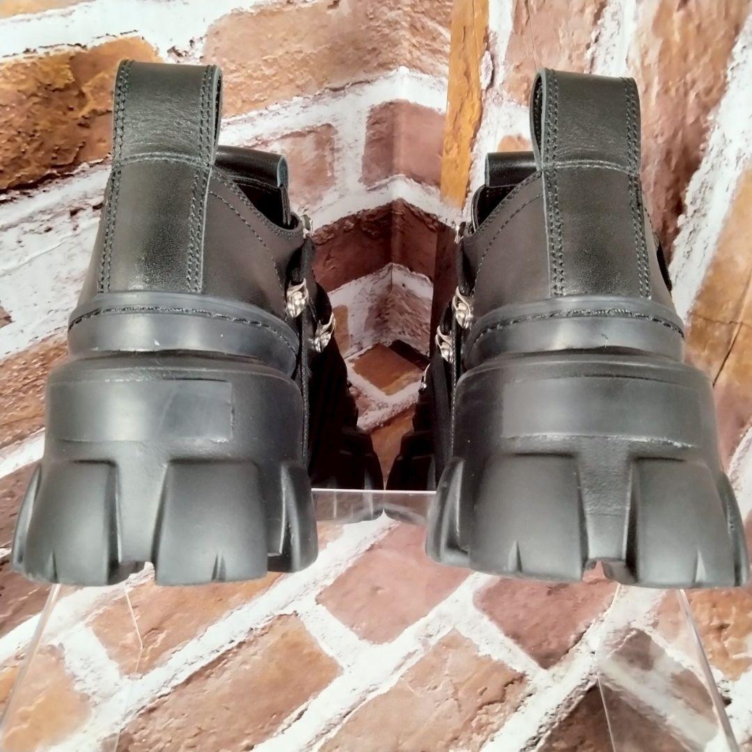 AIVER（xxs） ライトソールレースブーツ 厚底 スニーカー 黒 - メルカリ