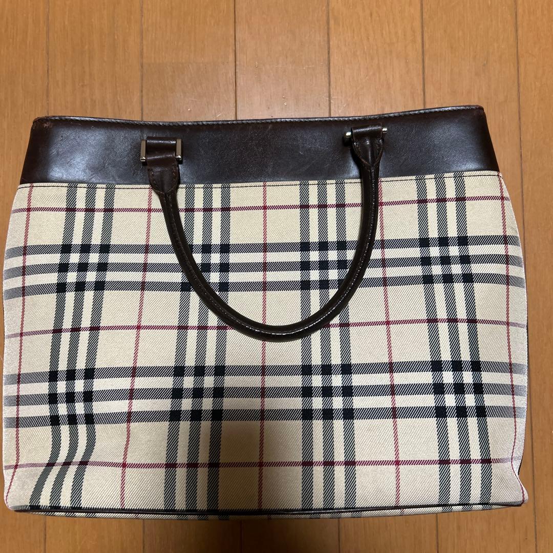 Burberry チェック柄 ハンドバッグ - メルカリ