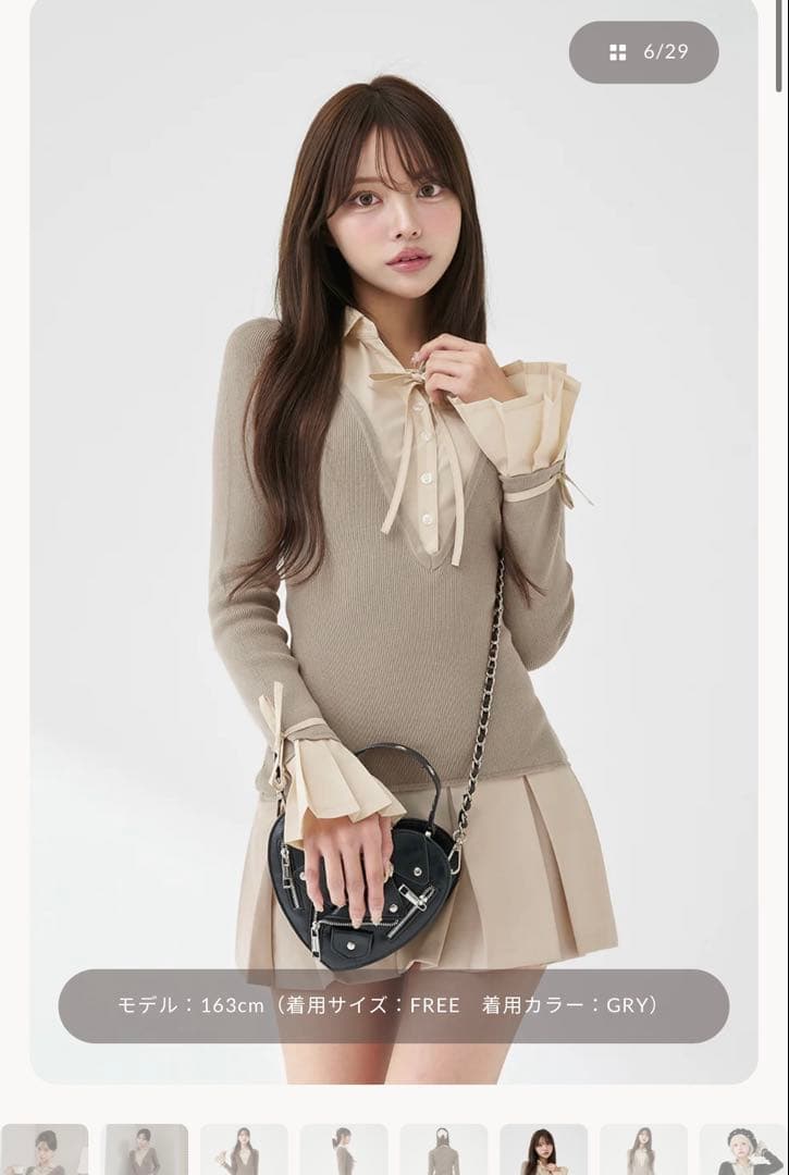 新品未使用　シャツドッキングプリーツミニワンピース　FREE size GRY Darich シャツドッキングプリーツミニワンピース GRY FL - メルカリ