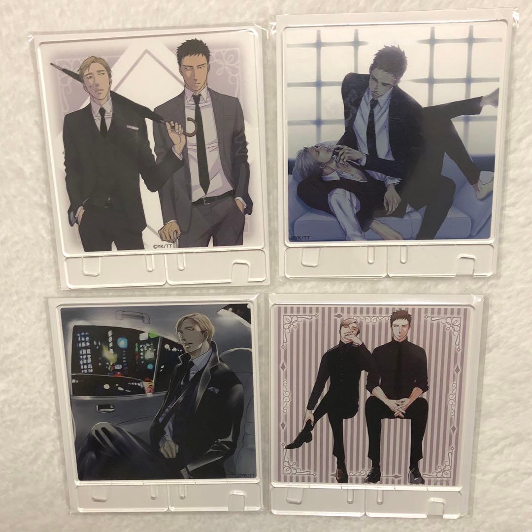 囀る鳥は羽ばたかない ヨネダコウ くじ アクリルコースター 4点 新品未