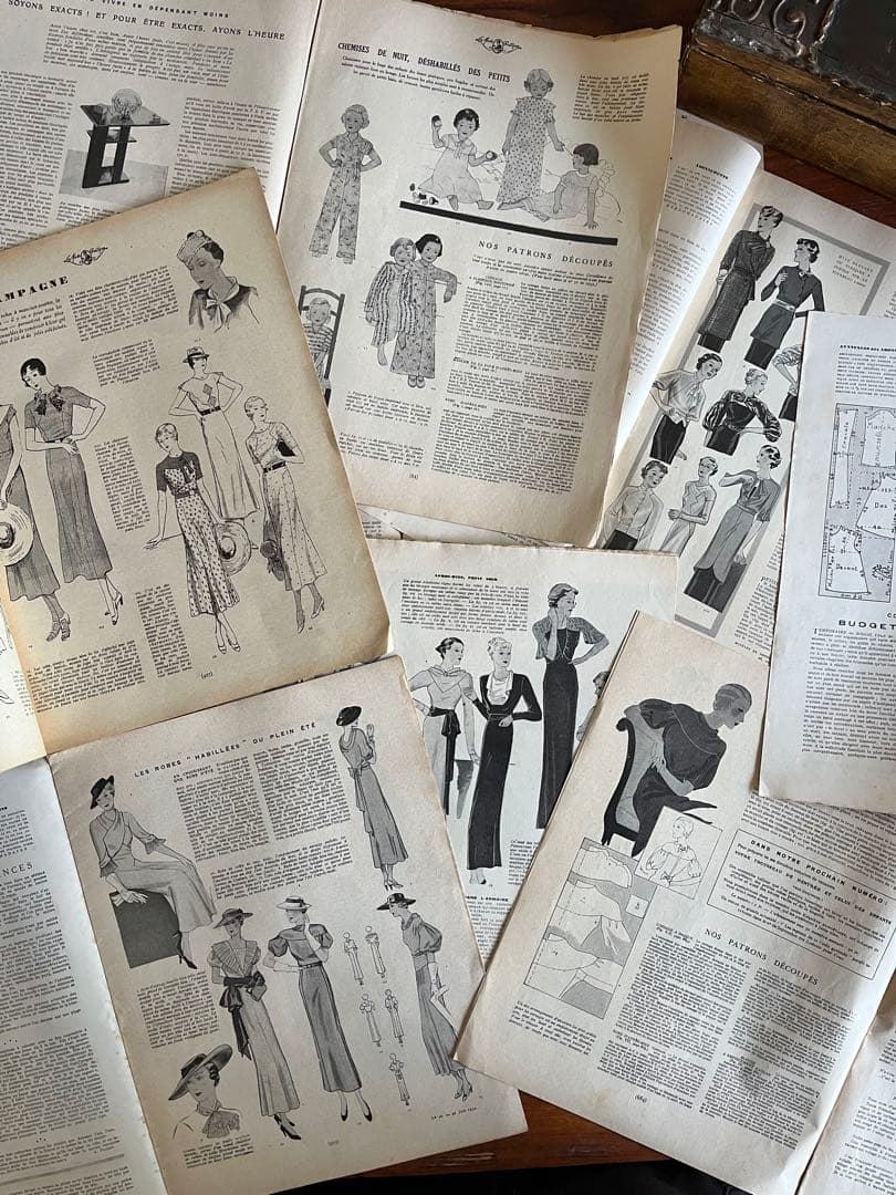 ◇フランスアンティーク｜メルスリー手芸雑誌印刷物紙もの図案パターン