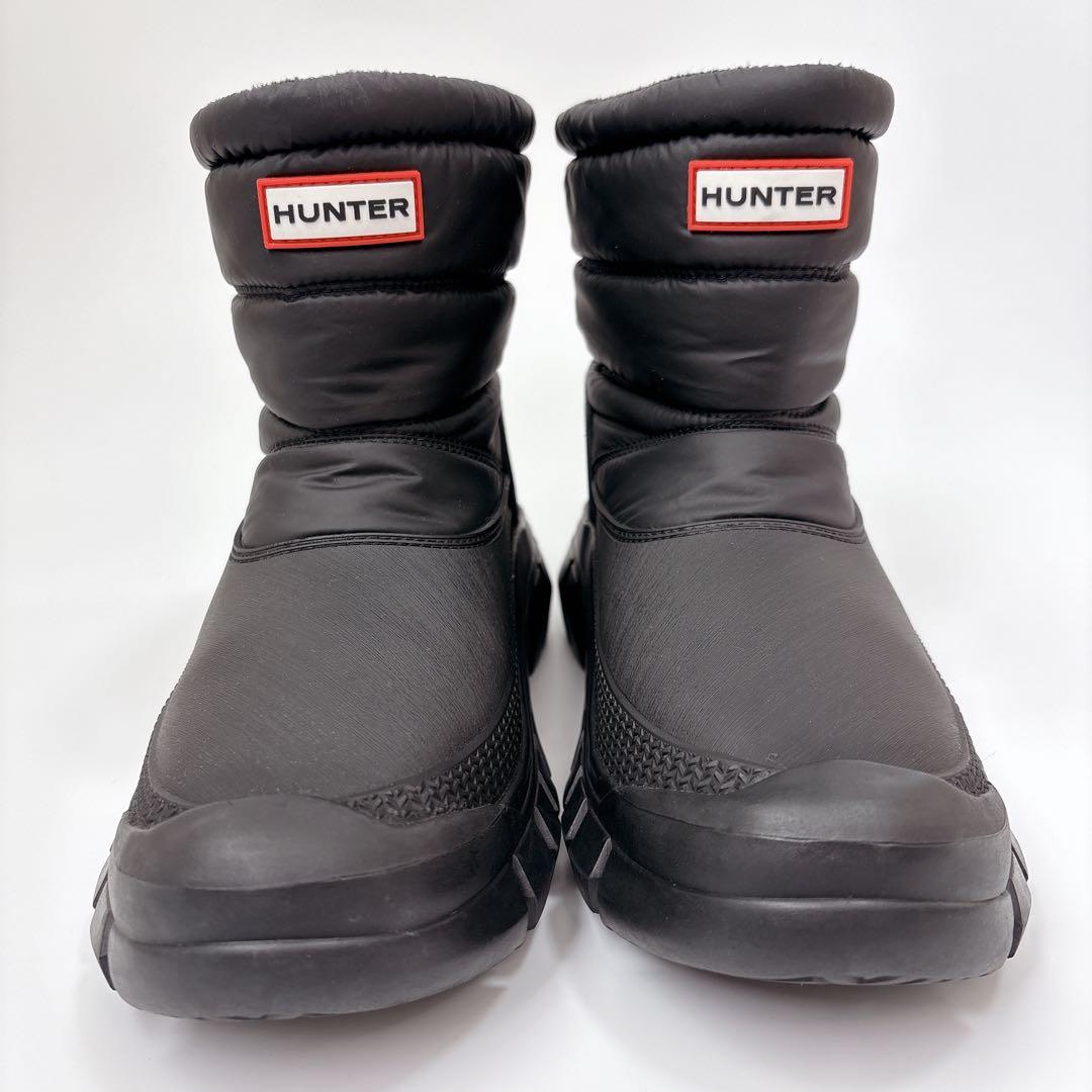 【美品】HUNTER（ハンター）スノーブーツ 24.0cm ブラック アウトドア